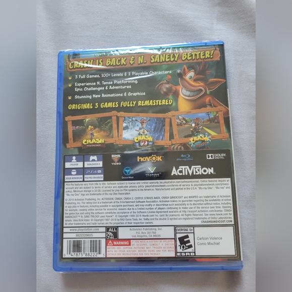 Playstation 4 Crash Bandicoot N. Sane Trilogy - Picture 2 of 2